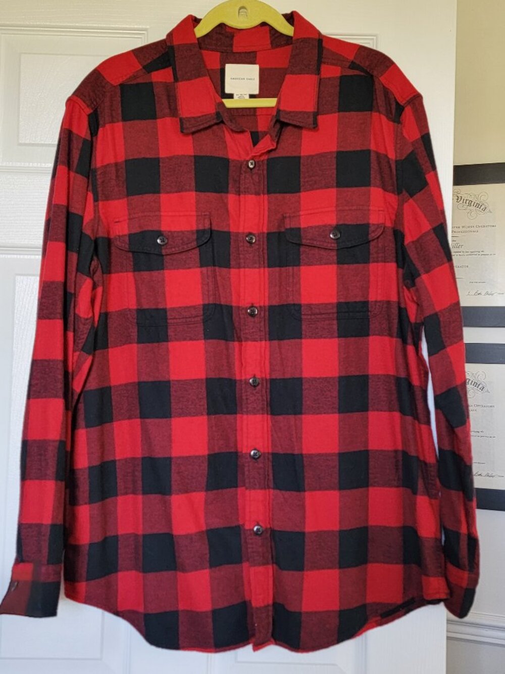 American Eagle Flannel Button LS Shirt